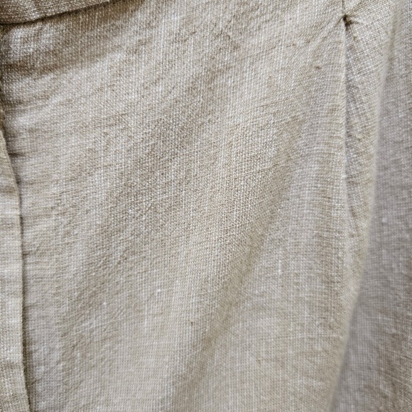 Evan Picone Petite Beige Linen Blend Wide Leg Trousers Size 12P - Picture 3 of 8